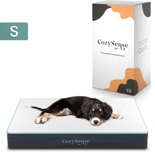 CozySense® – Orthopedisch Hondenkussen – Hondenkussen 60 X 40 – Ook Geschikt Als Benchkussen & Hondenbed – Hondenkussen Bank – Traagschuim – Waterdicht – Wasbare Hoes – Maat S